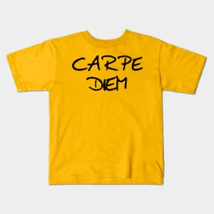Inspirational Motivational Quotes Saying Carpe Diem T-Shirts Kids T-Shirt